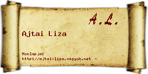 Ajtai Liza névjegykártya